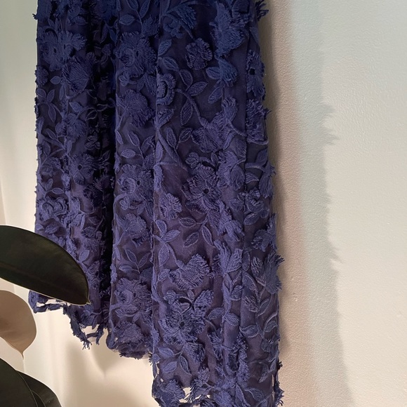 Adrianna Papell Dress, formal blue floral appliqué short dress, NWOT, size 2 - Picture 15 of 16